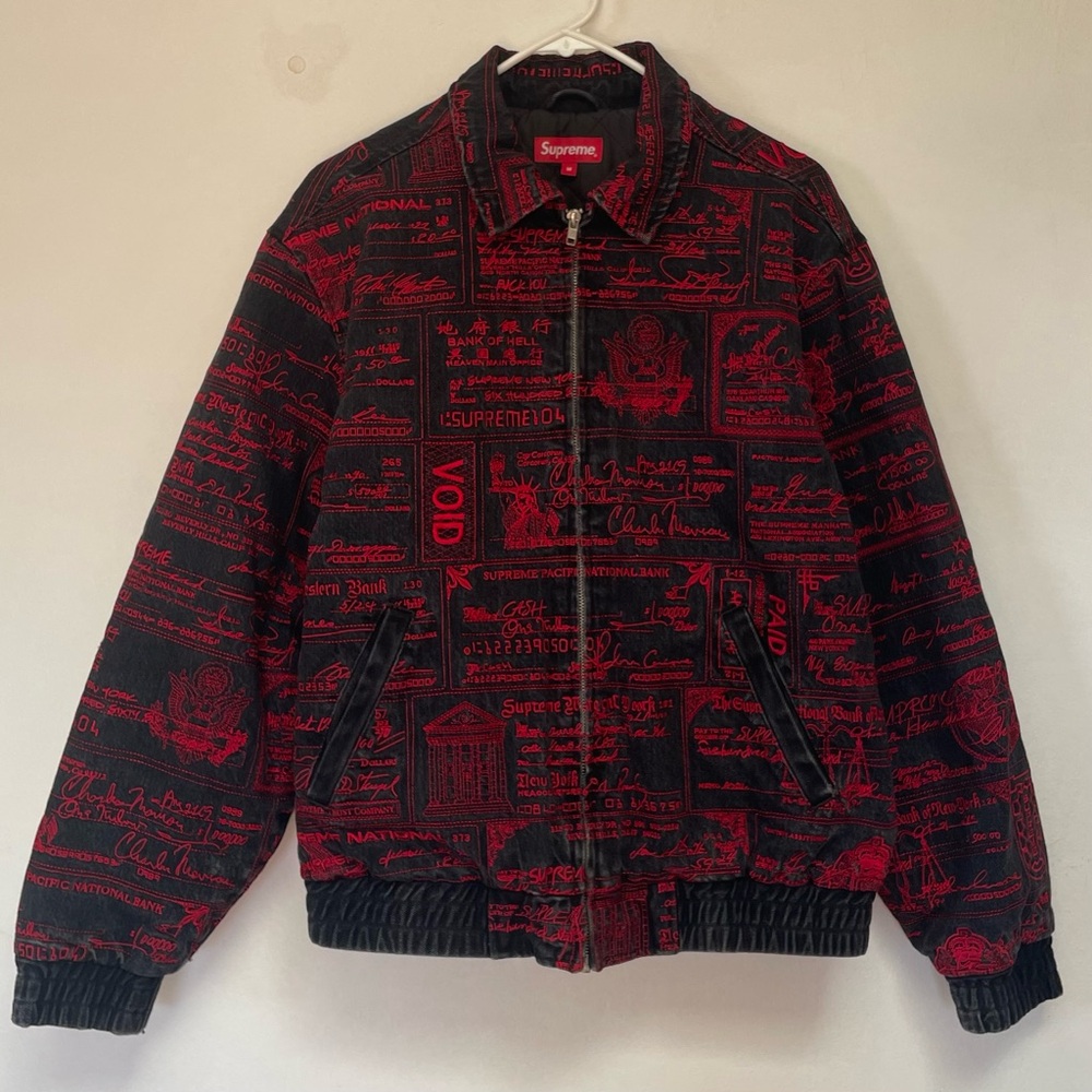 Supreme Checks Embroidered Denim Jacket - Picture 3 of 8
